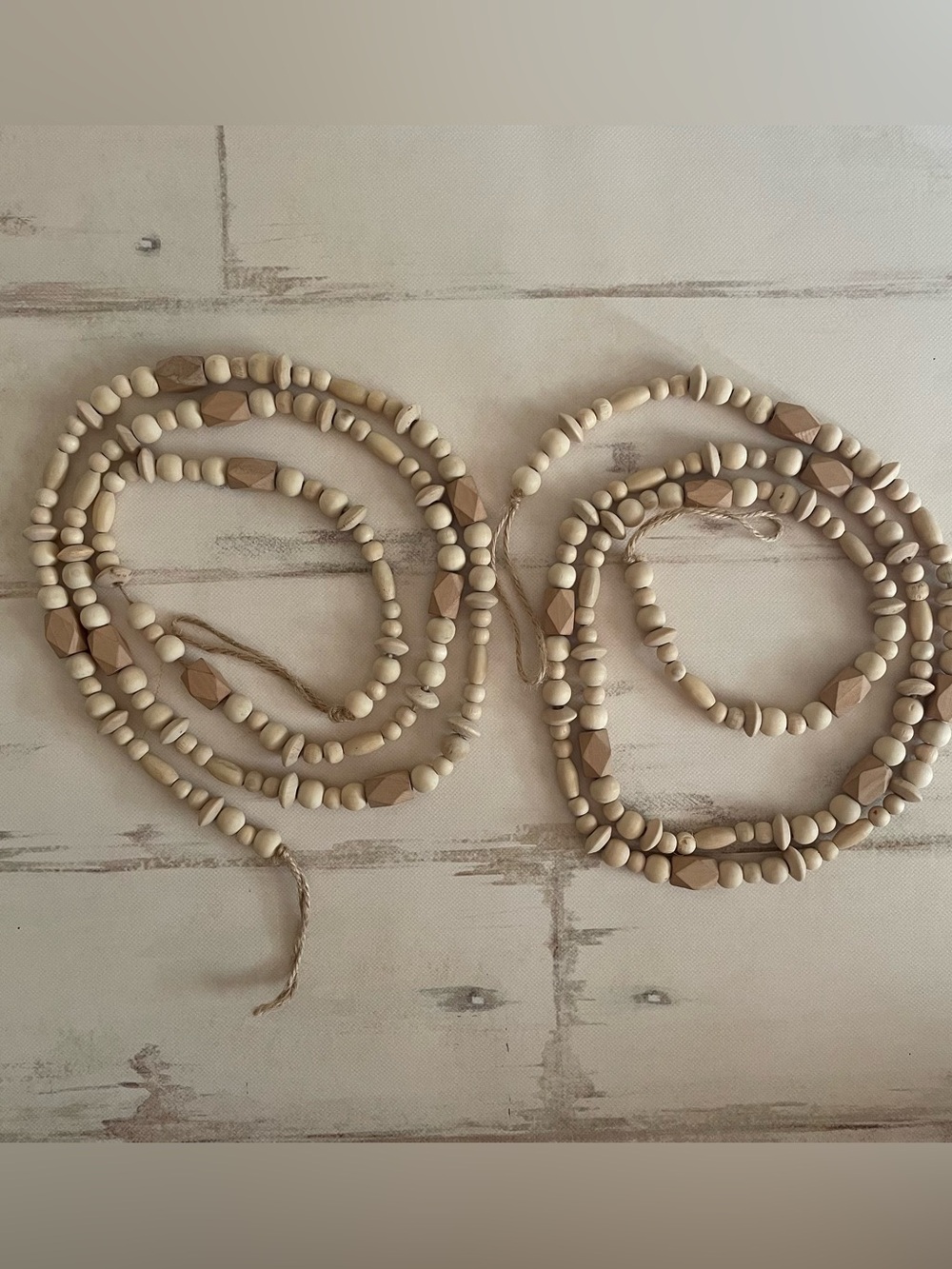 Cottagecore Decorative Wooden Bead Garland Lot - Picture 7 of 8